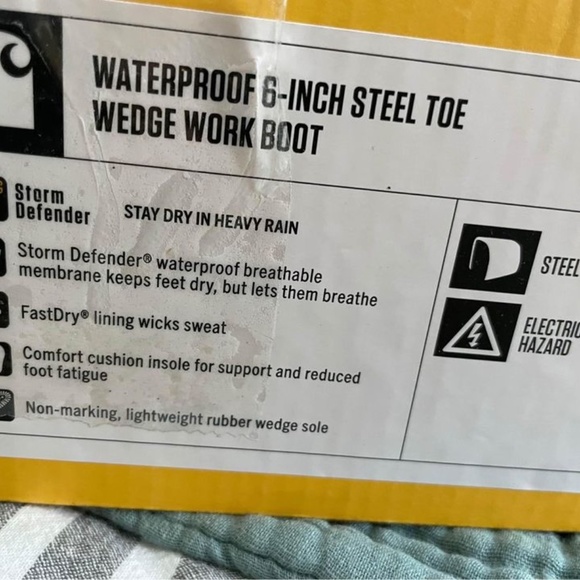 10W Carhartt Men's 6 Inch Waterproof Wedge Steel Toe Work Boot, Tan, 10 Wide - Picture 7 of 8